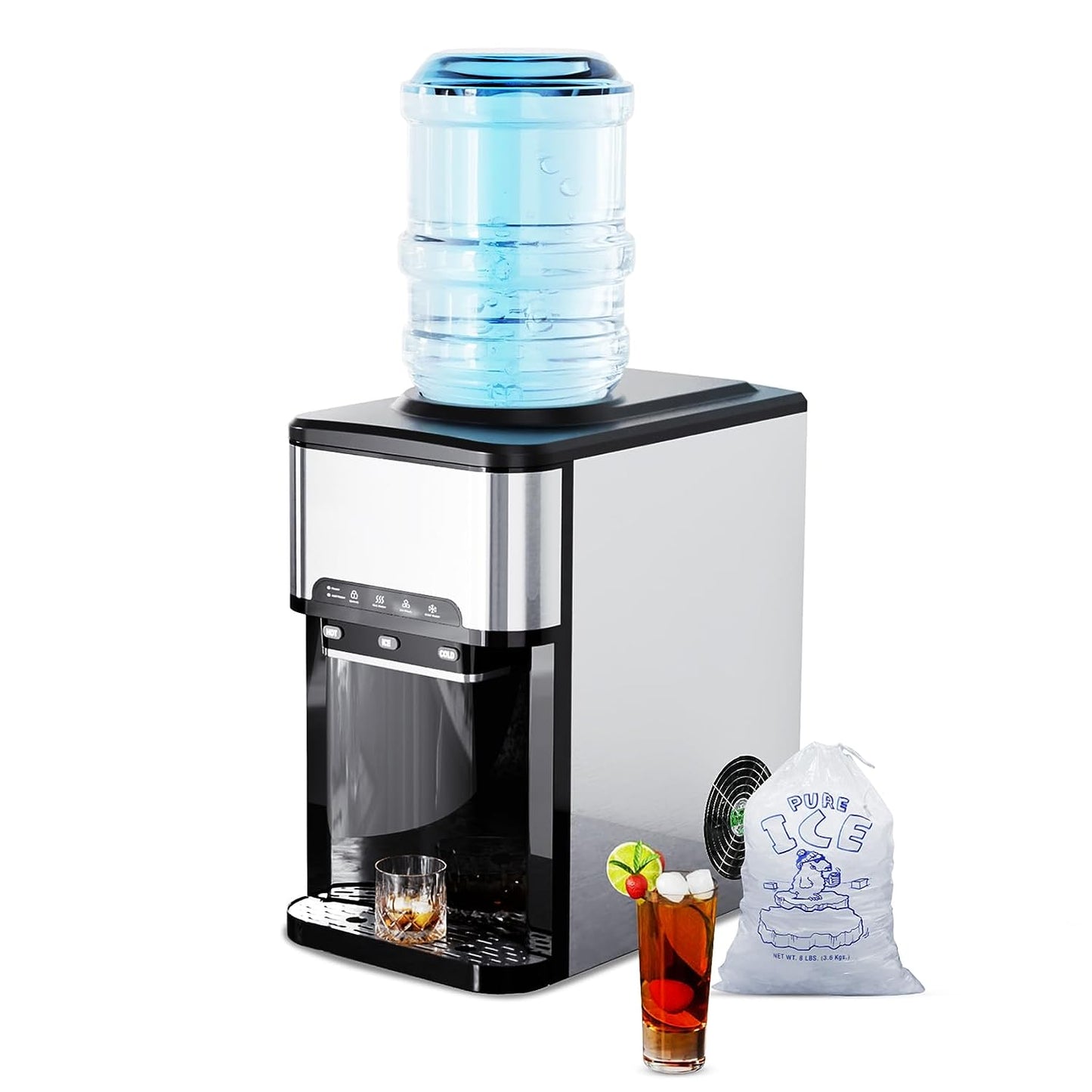 3 in 1 Ice Maker with Hot/Cold Water Dispenser